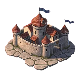 The Vale Host’s town on the map: timber halls and a stone keep.